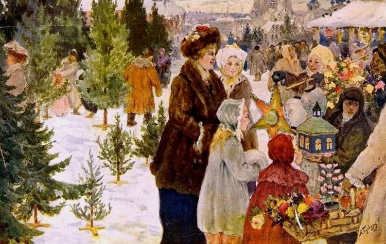 Рождественский базар. БУчкури Александр 1870-1942.1906