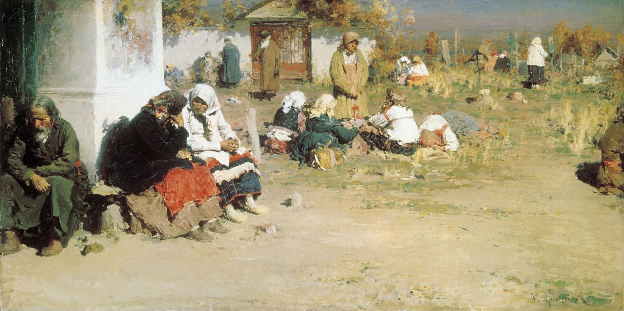 А. Е. Архипов. Радоница (Перед обедней). 1892