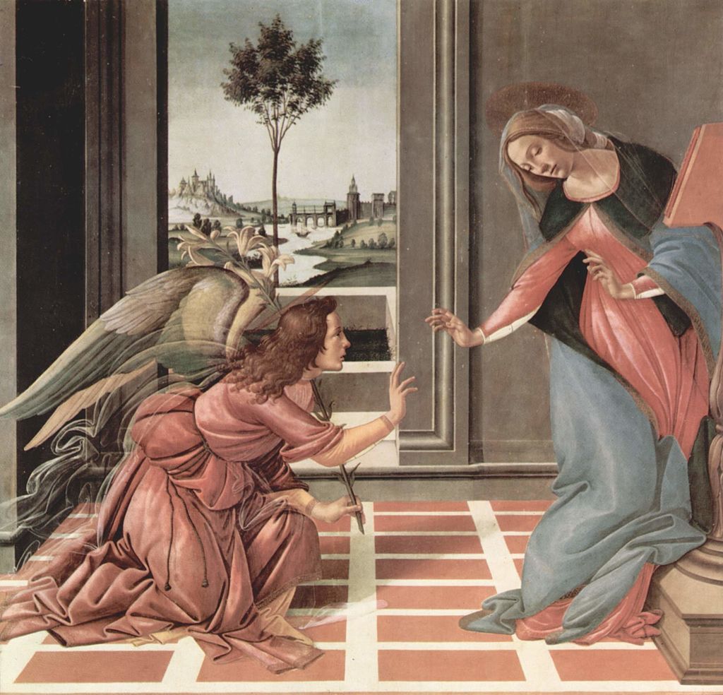 Благовещение. Сандро Боттичелли. 1489—1490 годы. Уффици, Флоренция