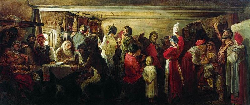 Крестьянская свадьба в Тамбовской губернии, Андрей Рябушкин