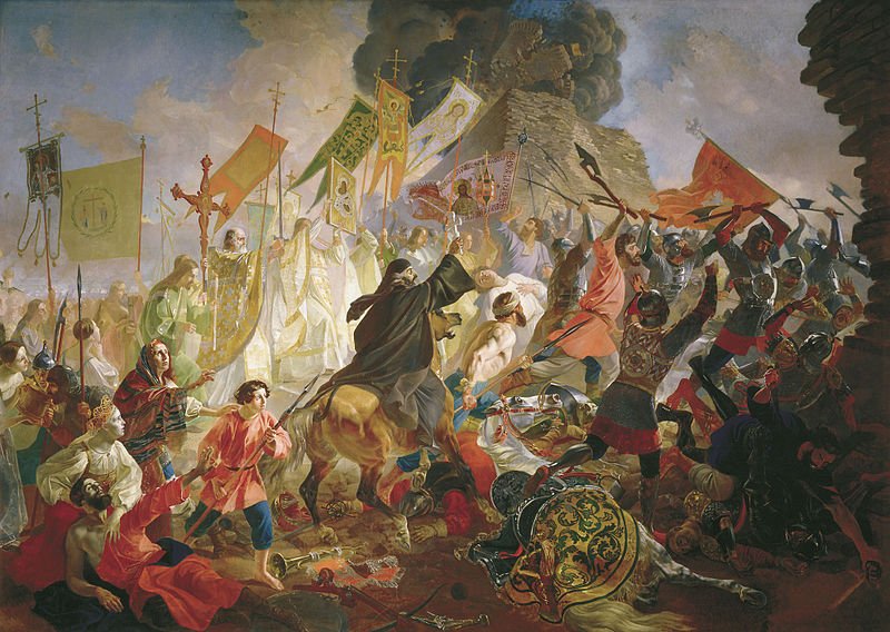 "Осада Пскова королём Стефаном Баторием в 1581 году". Карл Брюллов, 1843