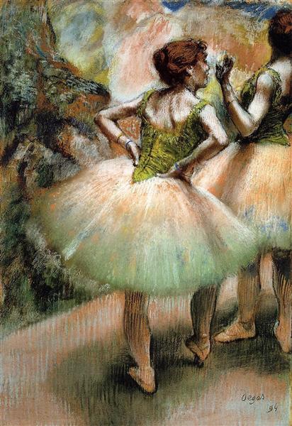 Эдгар Дега. танцовщицы в розовом и зеленом. 1894. Частное собрание