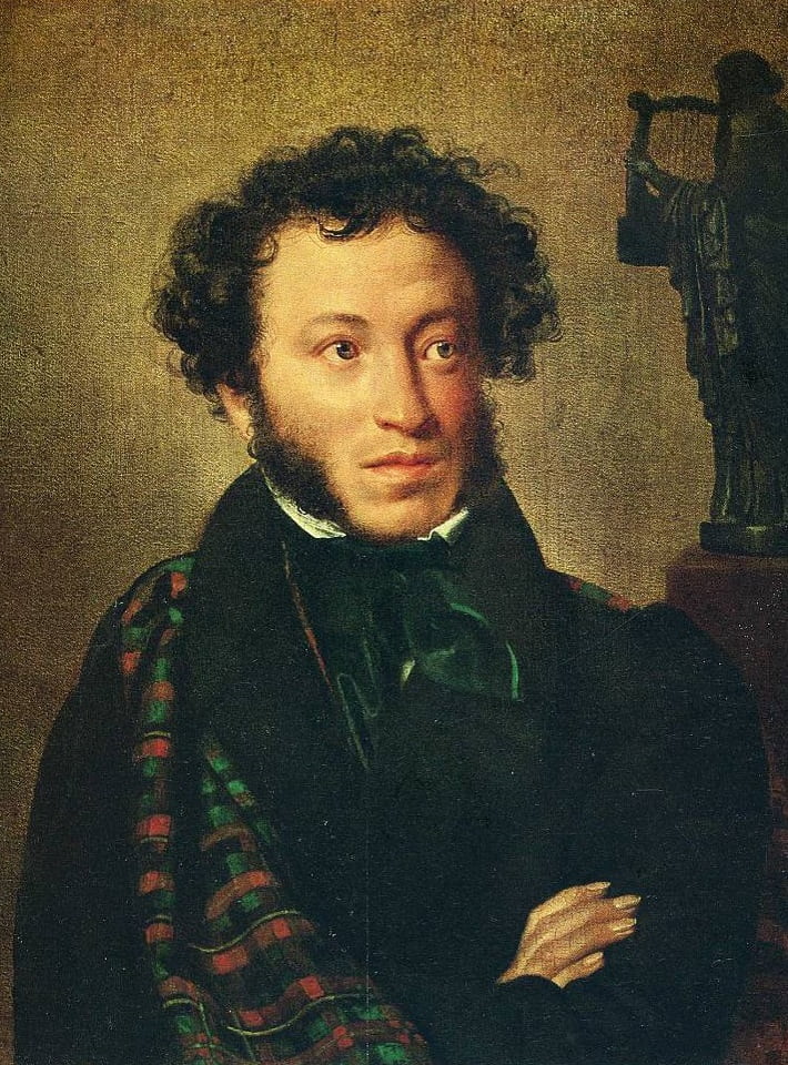 Портрет Александра Пушкина работы Ореста Кипренского 1827 (Третьяковская галерея)
