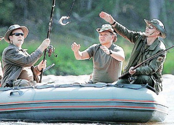 Рыбалка Путина с князем монакским Альбером Вторым
