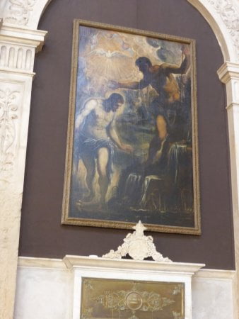 Крещение Христа Тинторетто в стенах церкви Сан Сильвестро (Венеция)
