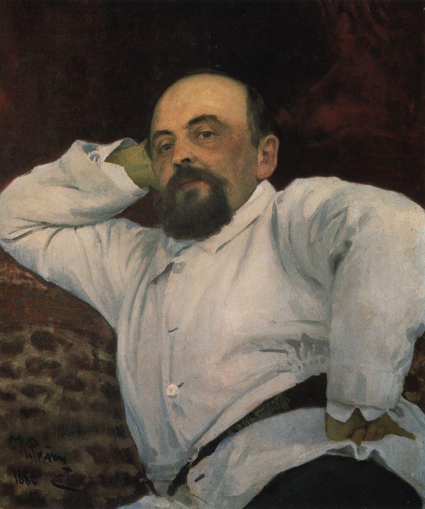Илья Репин. Портрет Саввы Мамонтова. 1880
