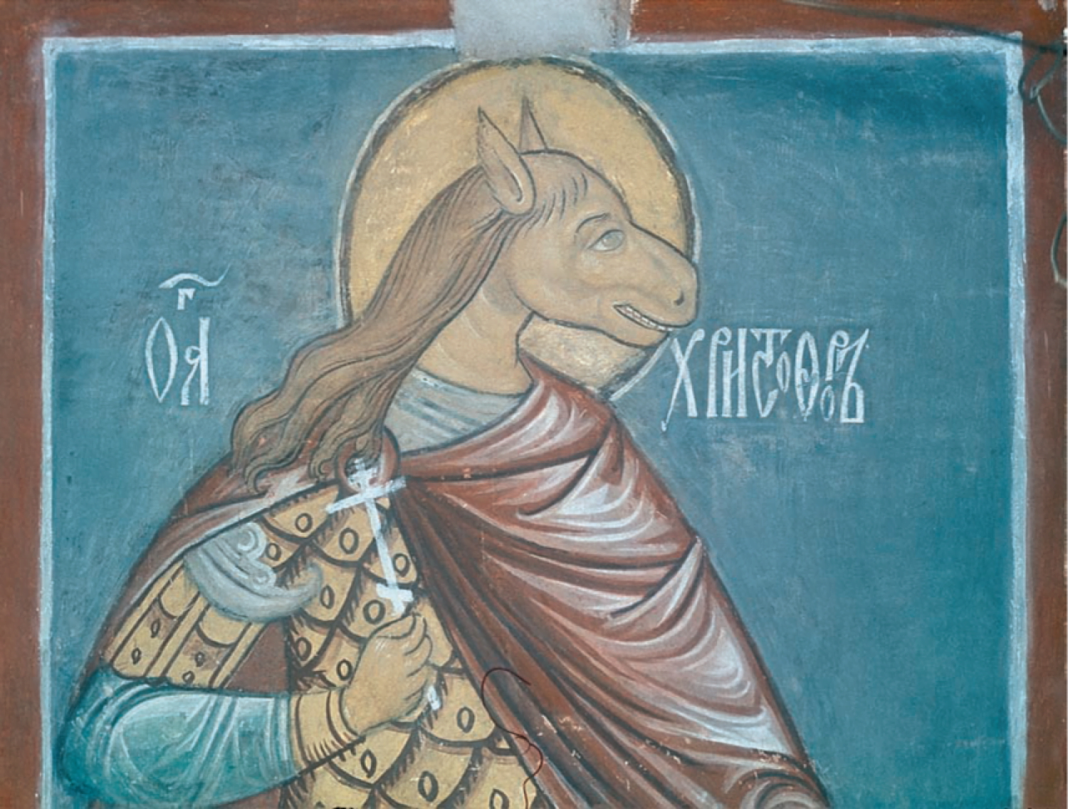 Фреска Святой Христофор Успенской церкви свияжска