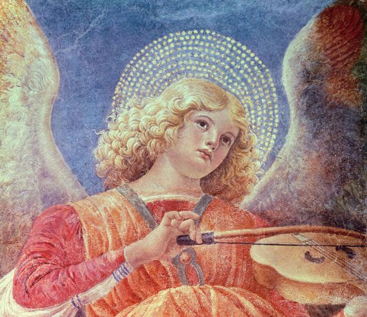 Фреска-Ангел-с-виолой-Мелоццо-да-Форли-1480