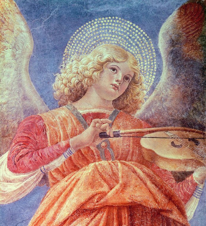 Фреска-Ангел-с-виолой-Мелоццо-да-Форли-1480