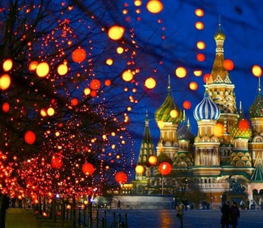 Москва рождество новый год