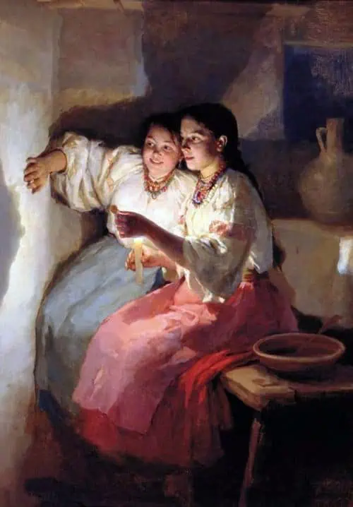 Святочное гадание. Пимоненко 1888