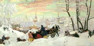 «Масленицы» Кустодиева. Три картины на один сюжет МАСЛЕНИЦА. Кустодиев. 1916. Русский музей (Санкт-Петербург)