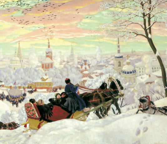 МАСЛЕНИЦА. Кустодиев. 1916. Русский музей (Санкт-Петербург)