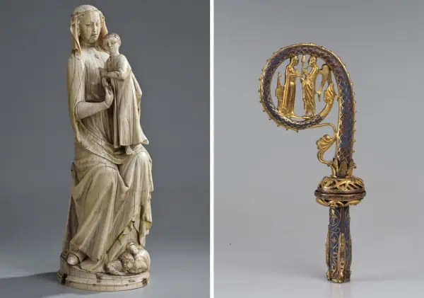 "Богоматерь с Младенцем" и Навершие посоха с изображением сцены Благовещения (XIII века)