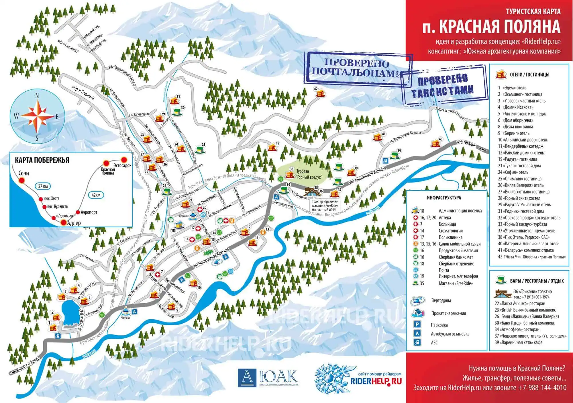 Красная поляна-Туристическая карта