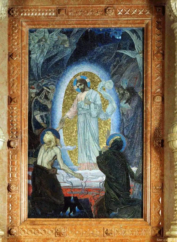 Сошествие во ад. По оригиналу М. В. Нестерова Мозаика храма Воскресения Христова (Спаса на крови), Санкт-Петербург