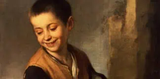 Мурильо. Мальчик с собакой