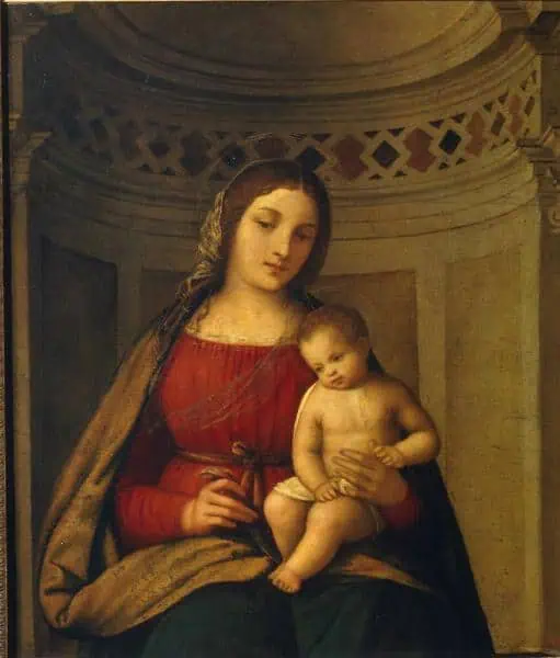 "Мадонна с младенцем в нише" Тициан. ГМИИ имени Пушкина (Москва)