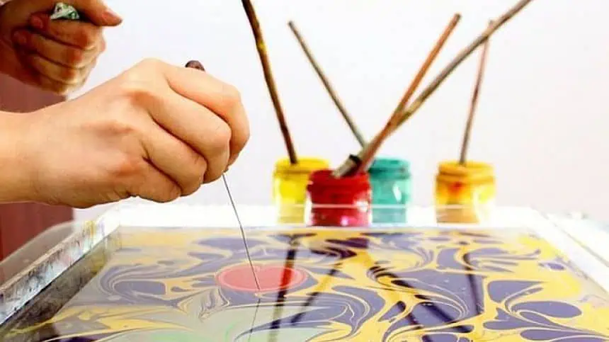 Живопись эбру Турецкий фестиваль