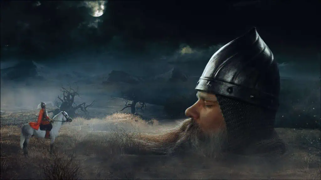 Пушкин и голова из Сергиевке в поэме