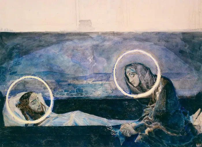 Надгробный плач. Эскиз к росписи Владимирского собора в Киеве. 1887