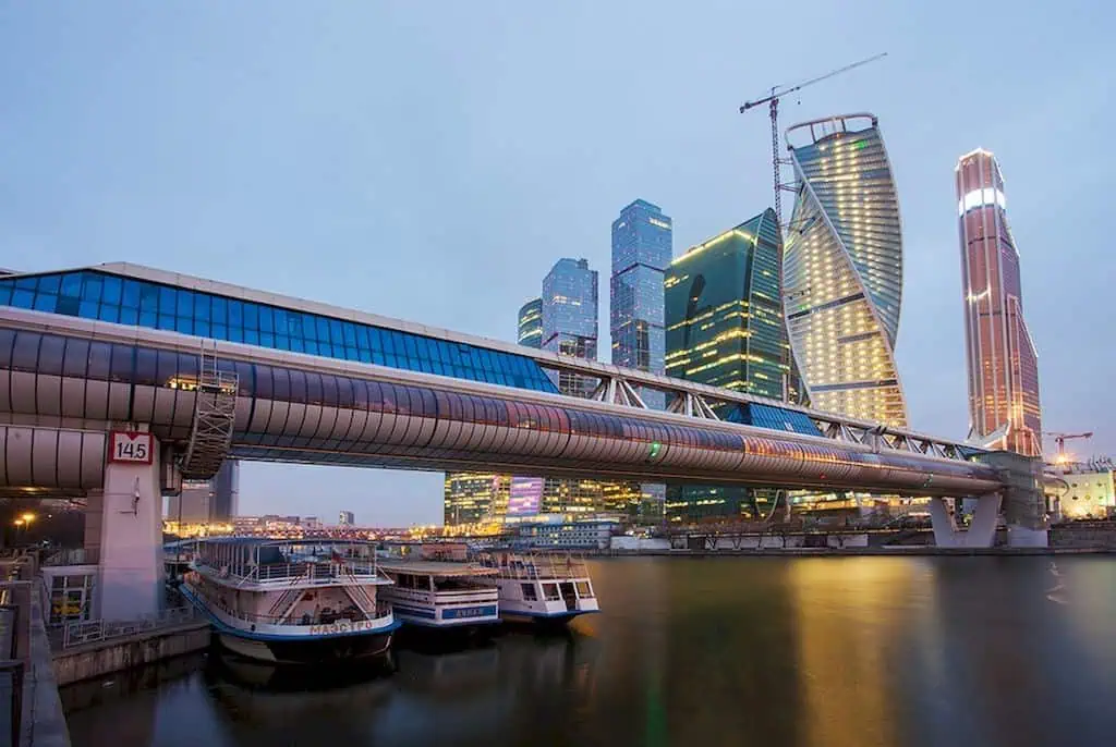 Мост Багратион в Москва-Сити