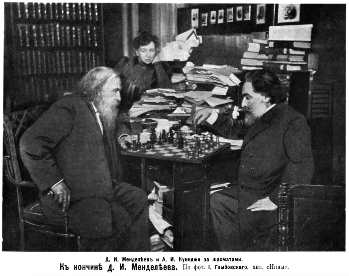 Менделеев и Куинджи за игрой в шахматы